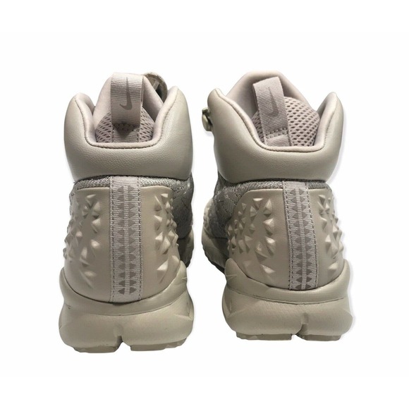 Nike Womens 6 LUPINEK FLYKNIT Boot Sneaker Light Bone Trainers 862512 200 - Picture 4 of 12